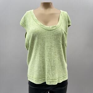 Free People We The Free Top Women XS Green Courtney Hacci Muscle Tee Soft Casual
